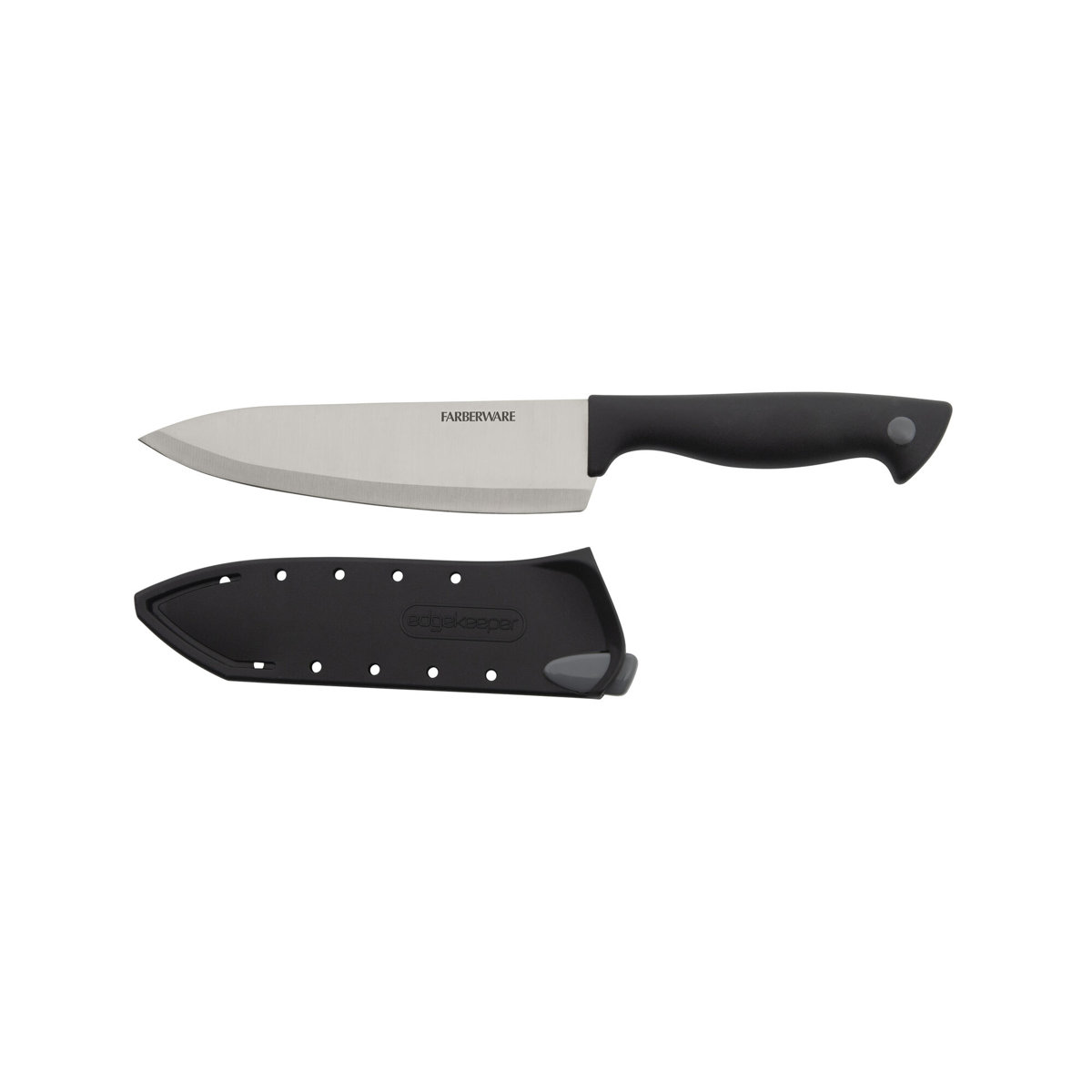 Farberware Edgekeeper Chef Knife with Built-In Self-Sharpening Blade Cover